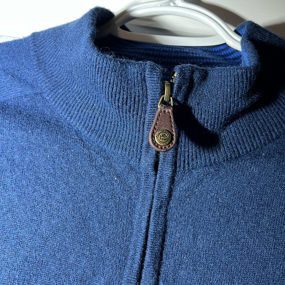 Southern Tide pullover Quarter Zip Navy Merino Wool men’s medium - Picture 3 of 7